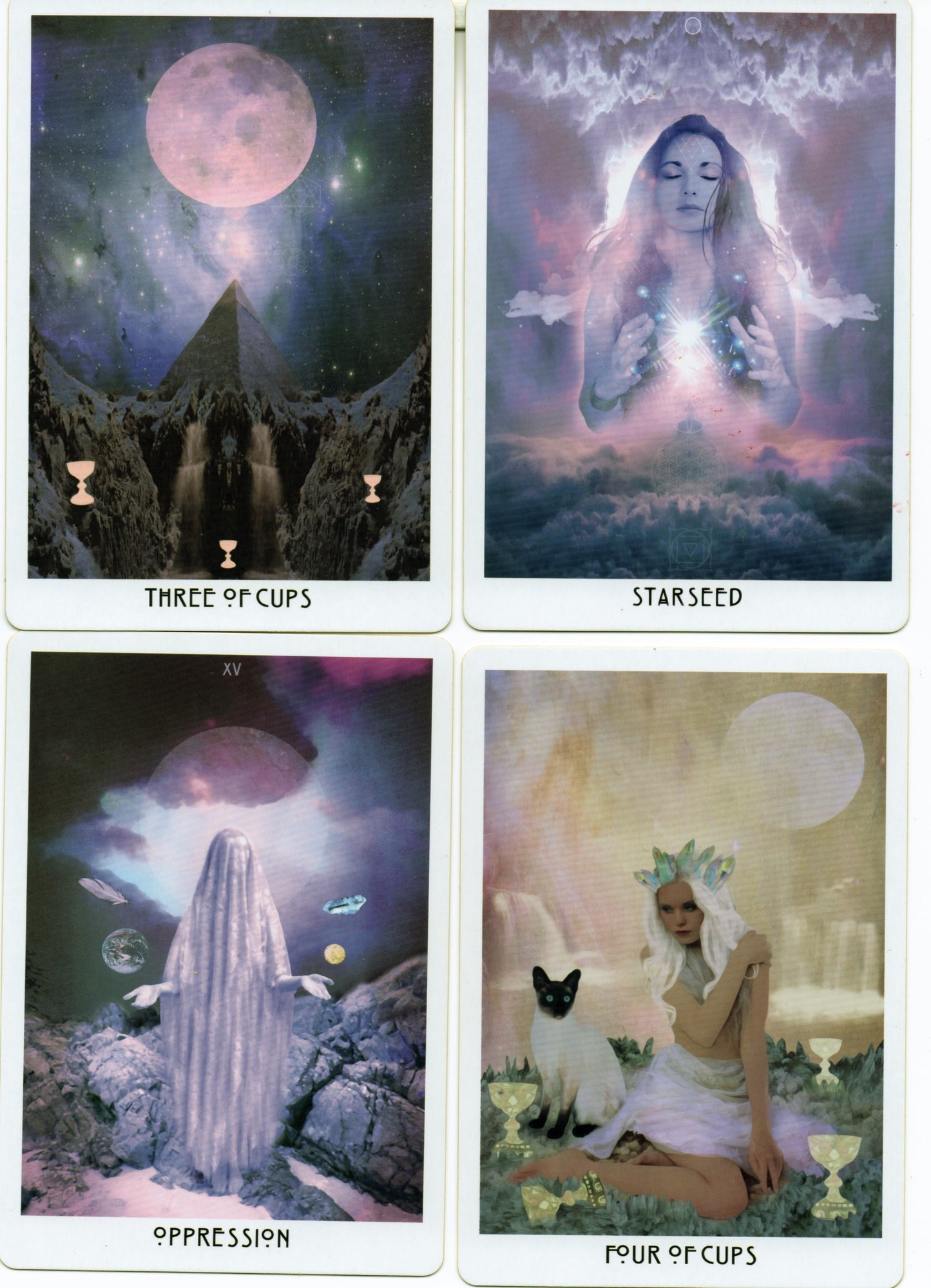 The Starchild Tarot - Akashic, Book of Tarot (192-page hardcover) & Spread Mat