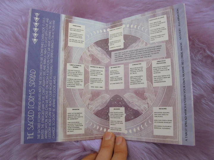 The Starchild Tarot - Akashic, Book of Tarot (192-page hardcover) & Spread Mat