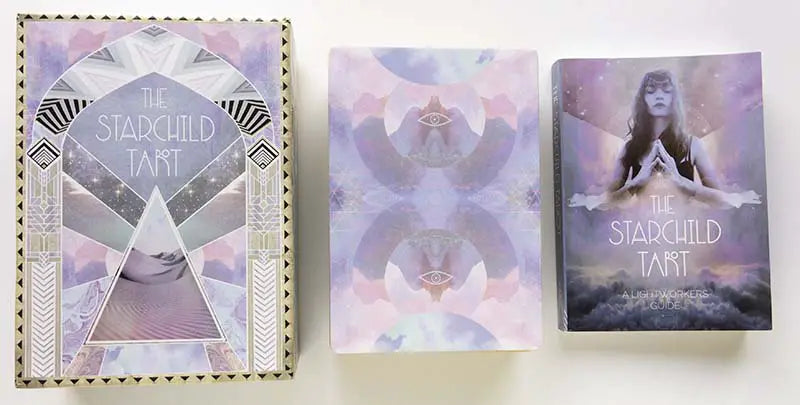 The Starchild Tarot - Akashic, Book of Tarot (192-page hardcover) & Spread Mat