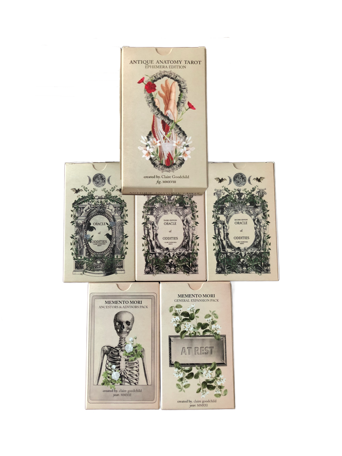 Antique Anatomy / Oracle of Oddities / Memento Mori Tarot Bundle OOP & Rare Decks